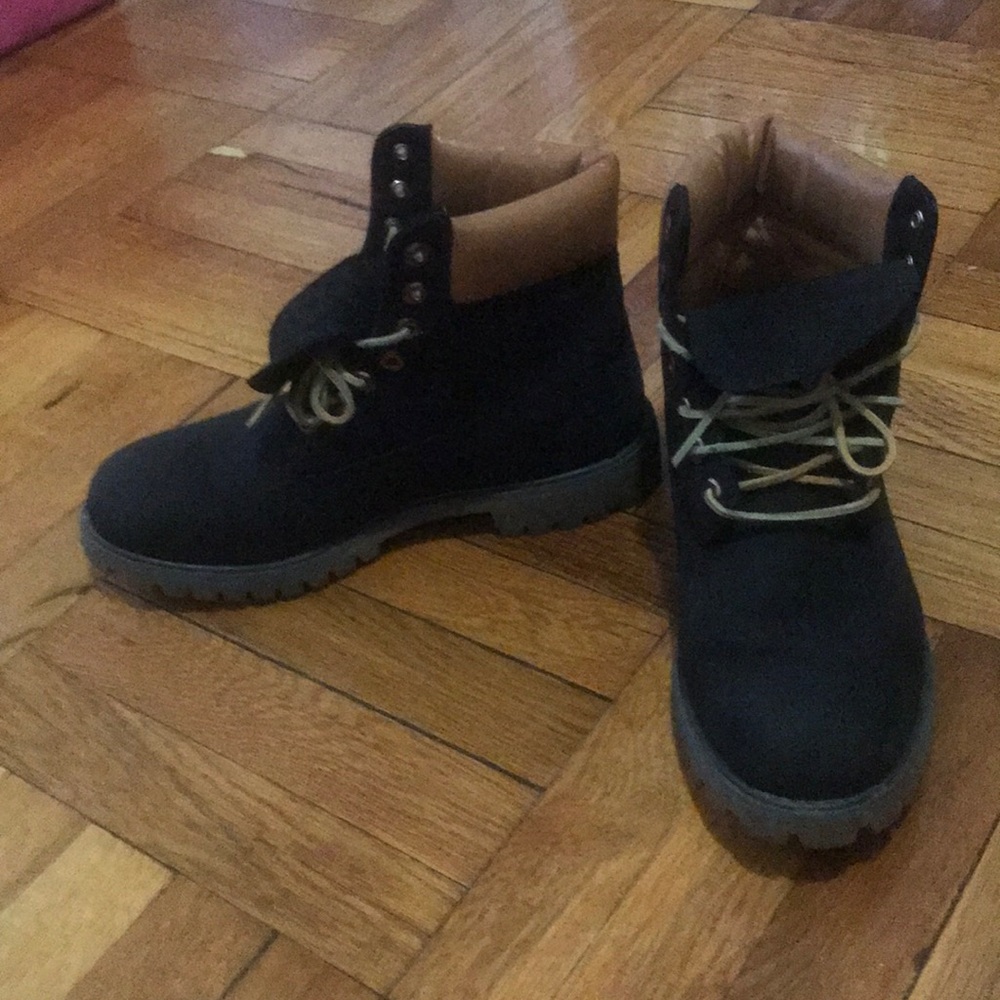 Navy blue timberlands